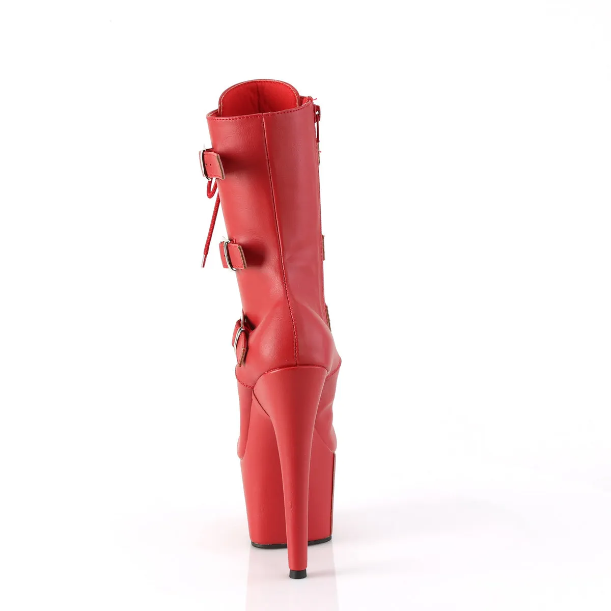 ADORE-1043 Pleaser Red Faux Leather Sexy Platform Shoes (Pole Dancing Heels)