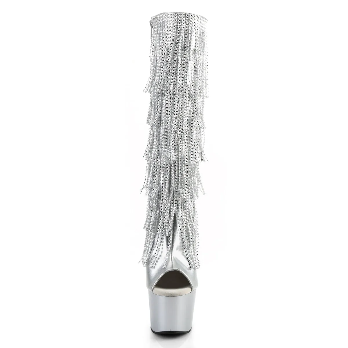 ADORE-2024RSF Pleaser Silver Sexy Platform Shoes (Pole Dancing Heels)