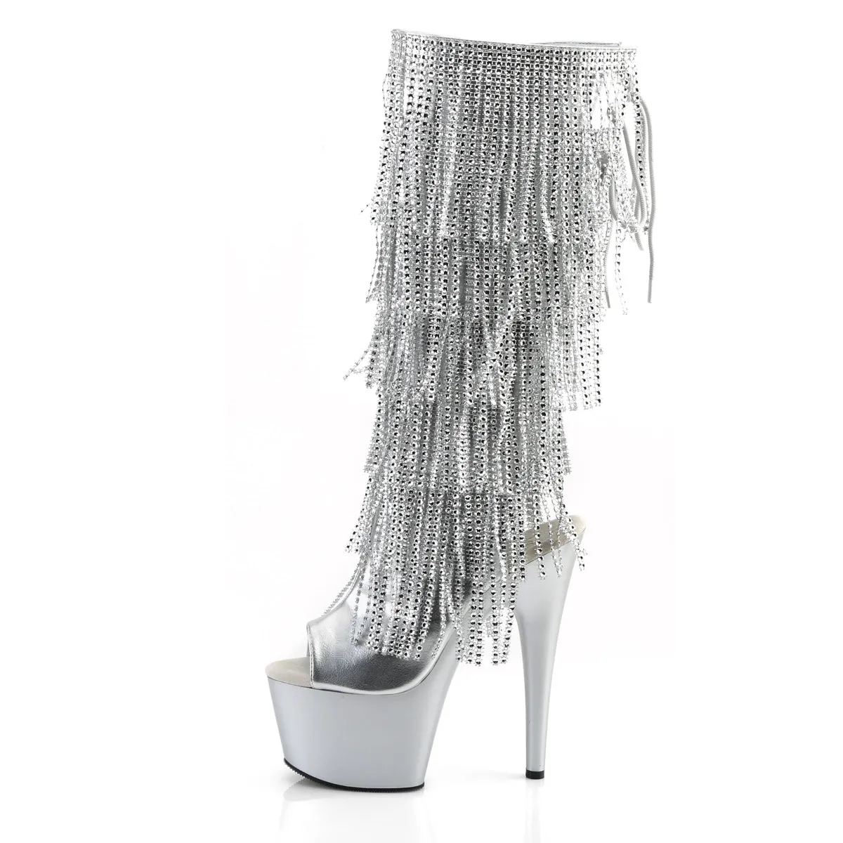 ADORE-2024RSF Pleaser Silver Sexy Platform Shoes (Pole Dancing Heels)