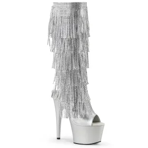 ADORE-2024RSF Pleaser Silver Sexy Platform Shoes (Pole Dancing Heels)