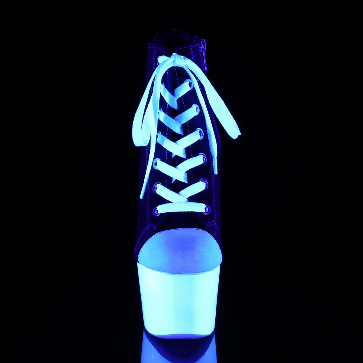 ADORE-700SK-02 Pleaser Black Canvas Sexy Platform Shoes (Pole Dancing Heels)