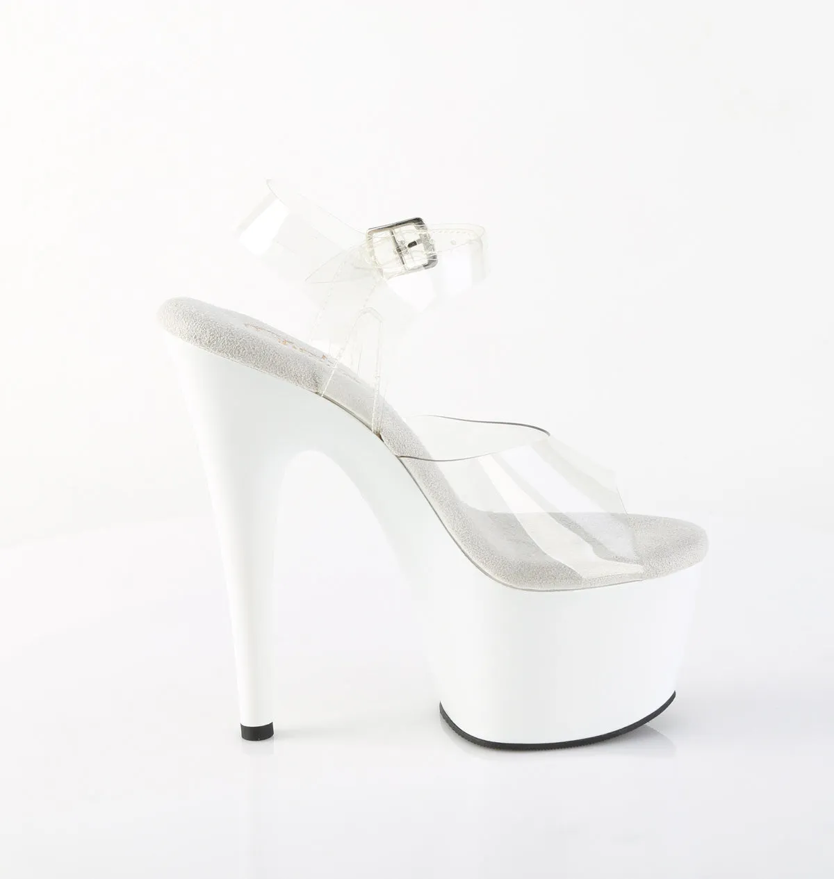 ADORE-708 Pleaser Clear/White Sexy Platform Shoes (Pole Dancing Heels)
