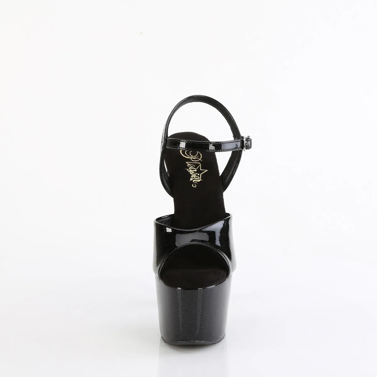 ADORE-709GP Pleaser Black Glitter Sexy Platform Shoes (Pole Dancing Heels)