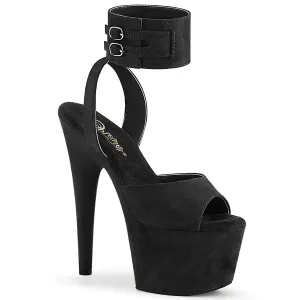 ADORE-791FS Pleaser Black Faux Suede Sexy Platform Shoes (Pole Dancing Heels)