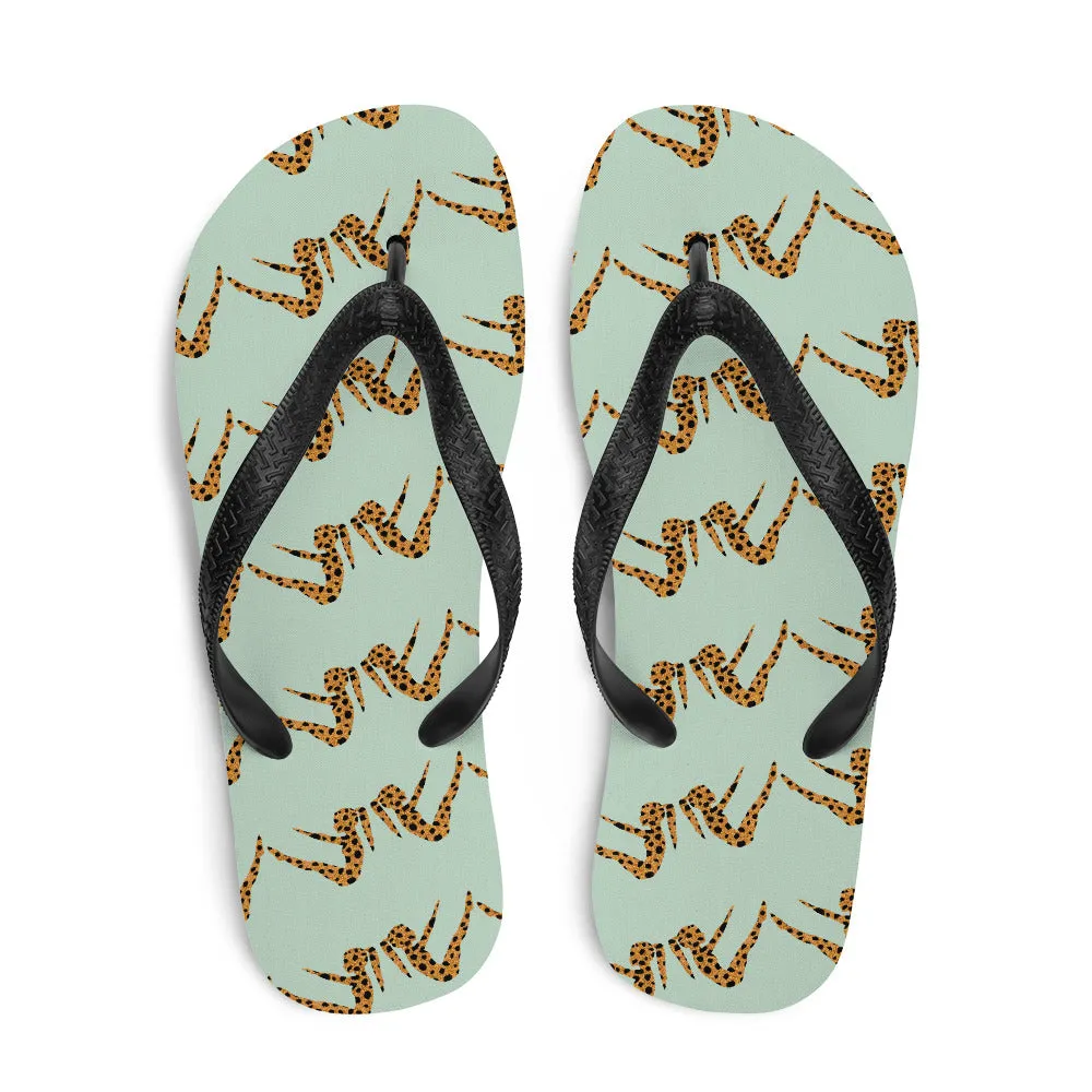 Animal Print Teaser Flip-Flops