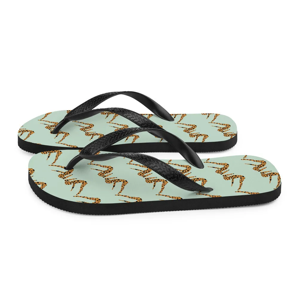 Animal Print Teaser Flip-Flops
