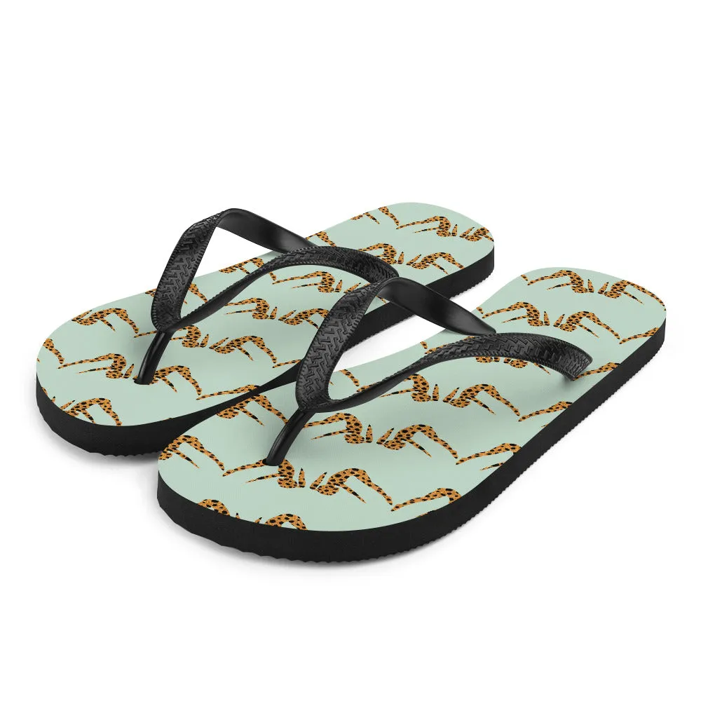Animal Print Teaser Flip-Flops