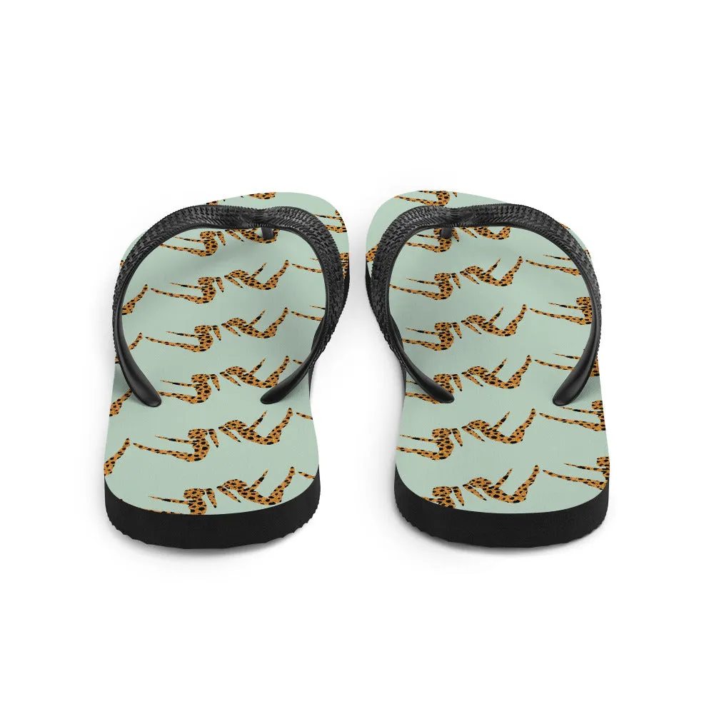 Animal Print Teaser Flip-Flops