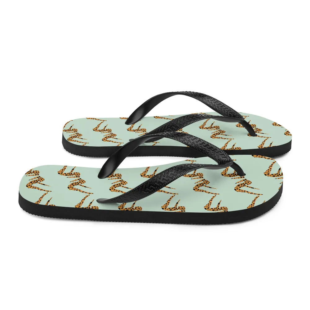 Animal Print Teaser Flip-Flops