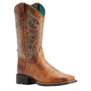 Ariat Ladies Round Up Back Zip Desert Sand Tan Western Boots 10044432