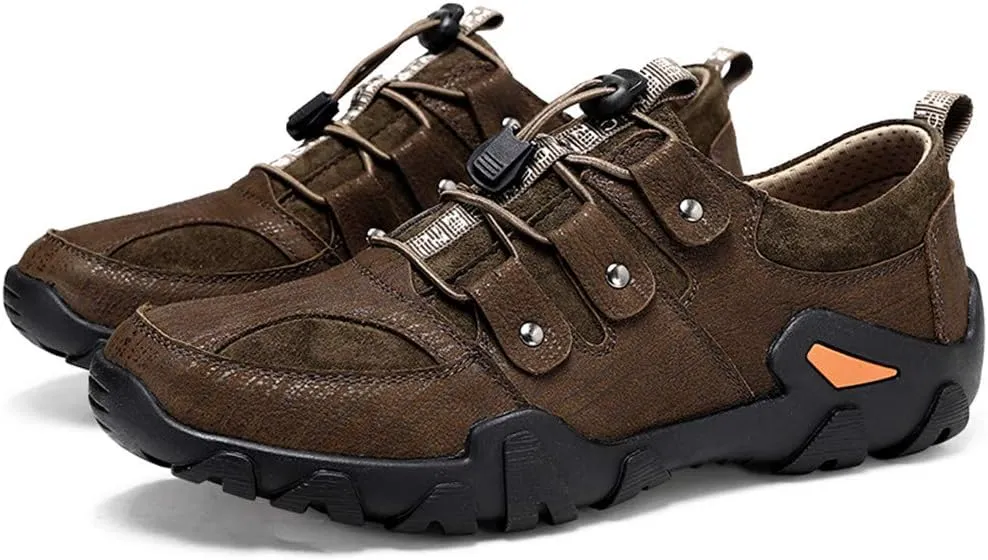 Asifn Men's Outdoor Hiking Shoes Trekking Fashion Lightweight Climbing Adventure Sports Water Shoes Rubber Non-Slip Soft Breathable Driving Shoes