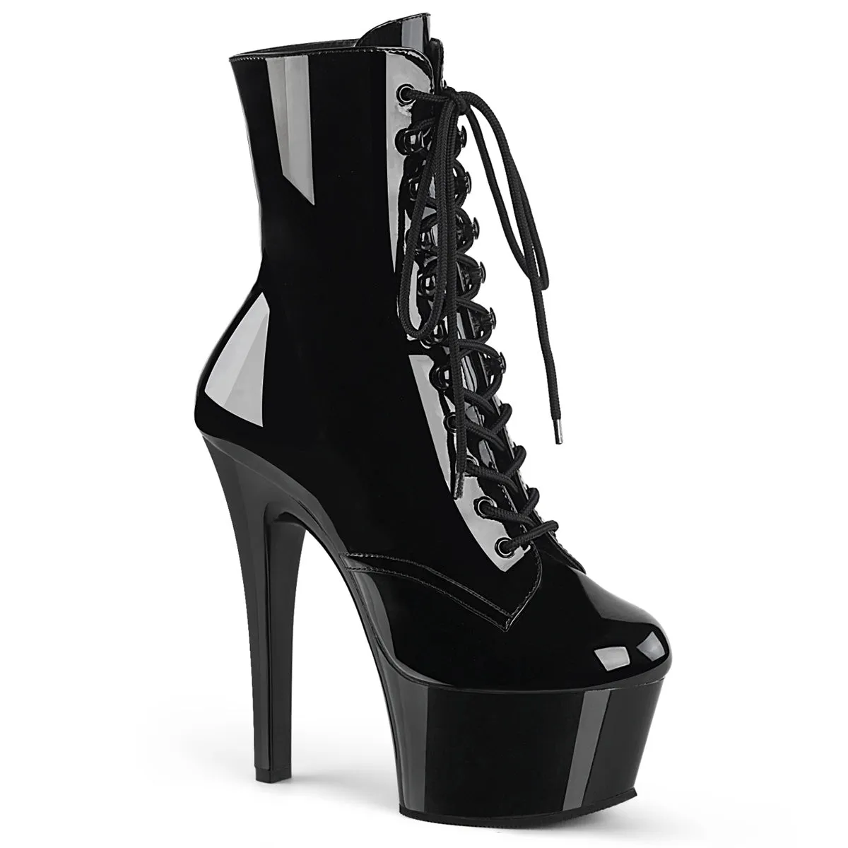 ASPIRE-1020 Pleaser Black Patent Sexy Platform Shoes (Pole Dancing Heels)