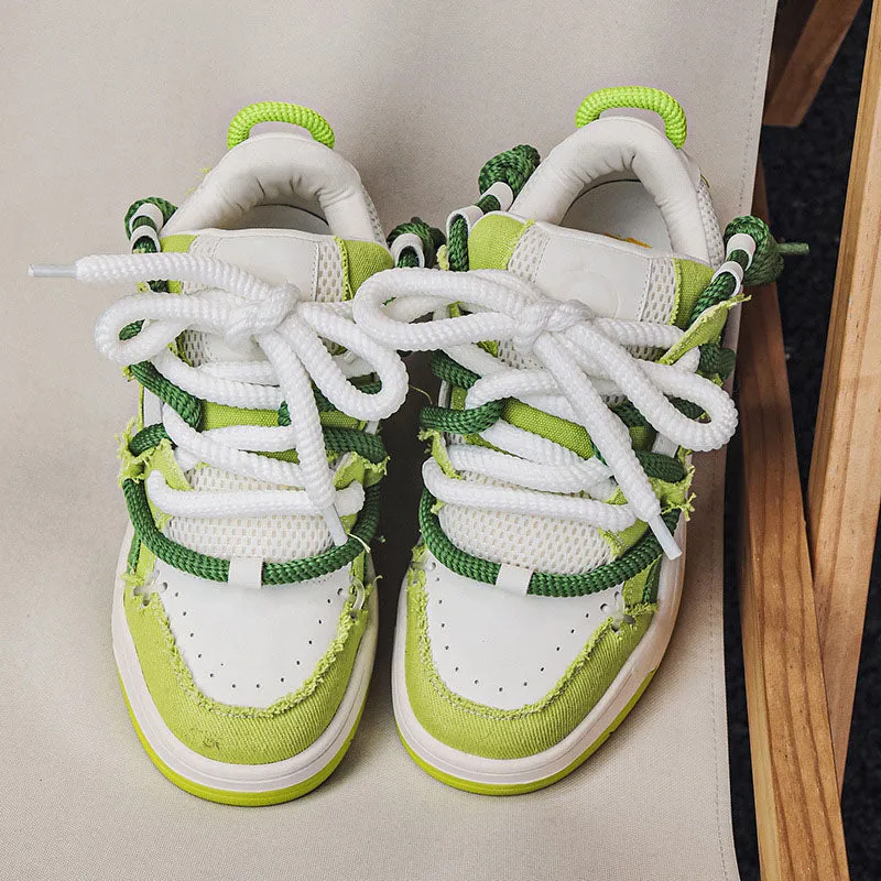 Aule Mint Distressed Sneakers