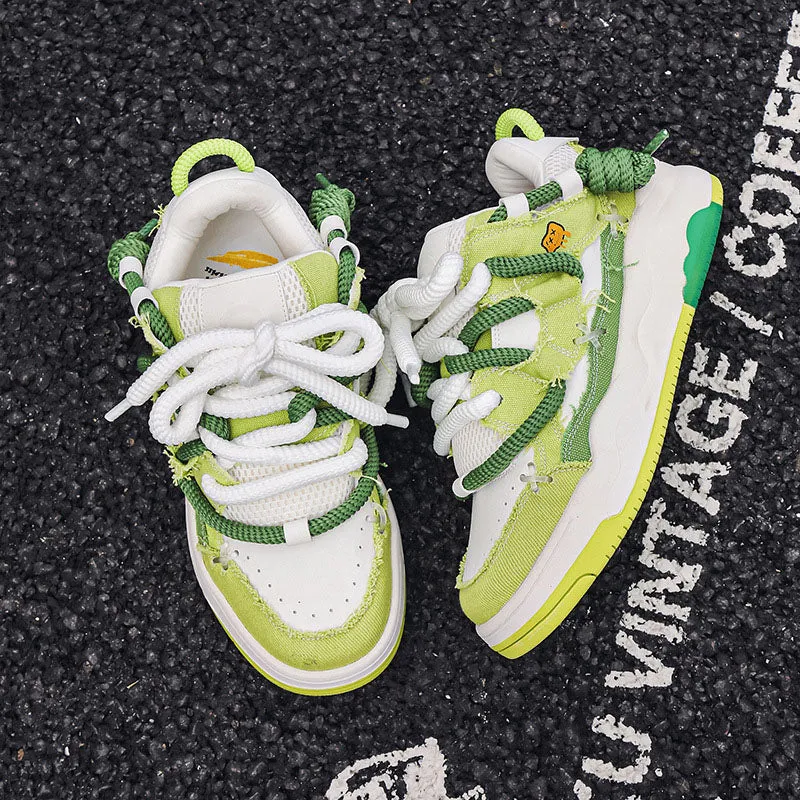 Aule Mint Distressed Sneakers