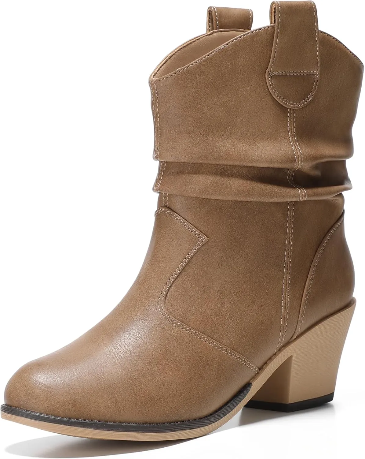 Bacia Cowboy Boots Womens Cowgirl Boots Mid-Calf with Pull-on Tabs
