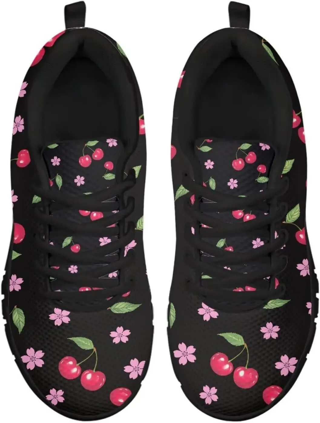 Bigcardesigns Womens Lightweight Athletic Fashion Sneaker Jogging Running Sports Shoes Colorful Floral Design