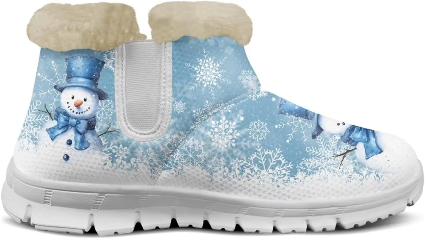 Biyejit Snow Boots for Women Winter Boot with Comfortable Warm Fur Lined Ankle Booties Outdoor Slip On Short Boots