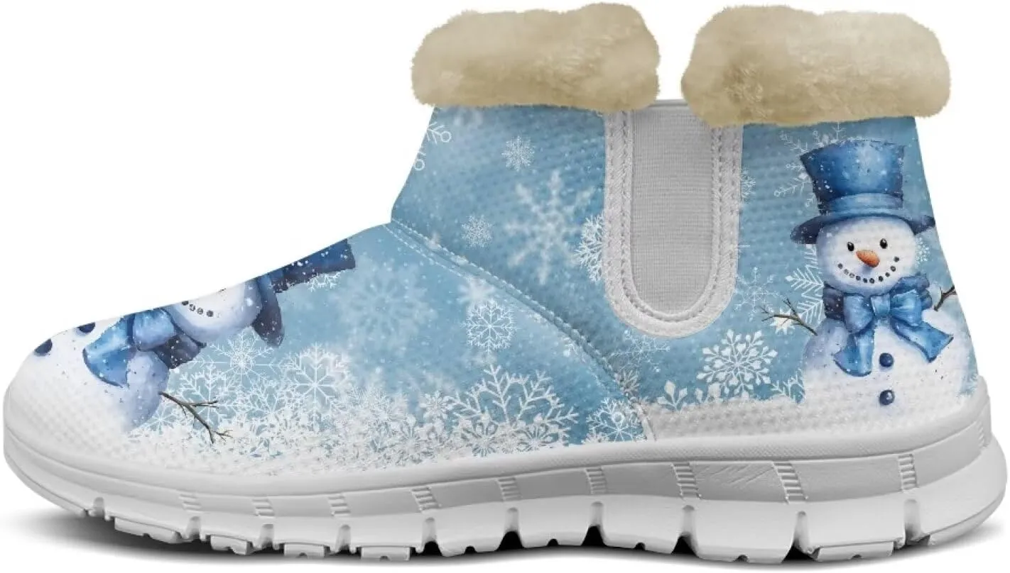 Biyejit Snow Boots for Women Winter Boot with Comfortable Warm Fur Lined Ankle Booties Outdoor Slip On Short Boots