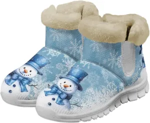 Biyejit Snow Boots for Women Winter Boot with Comfortable Warm Fur Lined Ankle Booties Outdoor Slip On Short Boots