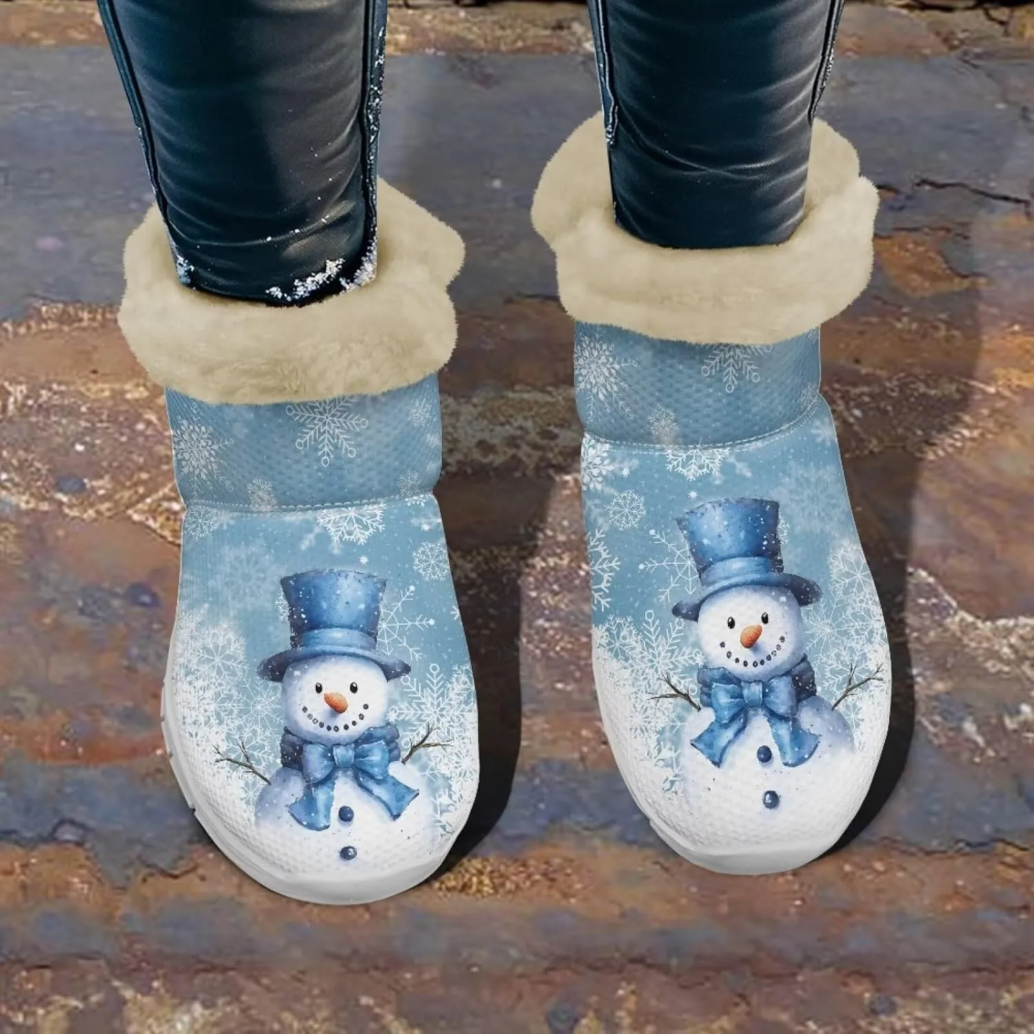 Biyejit Snow Boots for Women Winter Boot with Comfortable Warm Fur Lined Ankle Booties Outdoor Slip On Short Boots