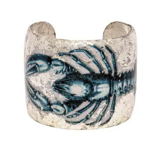 Blue Lobster 2" Silver Cuff - OC108