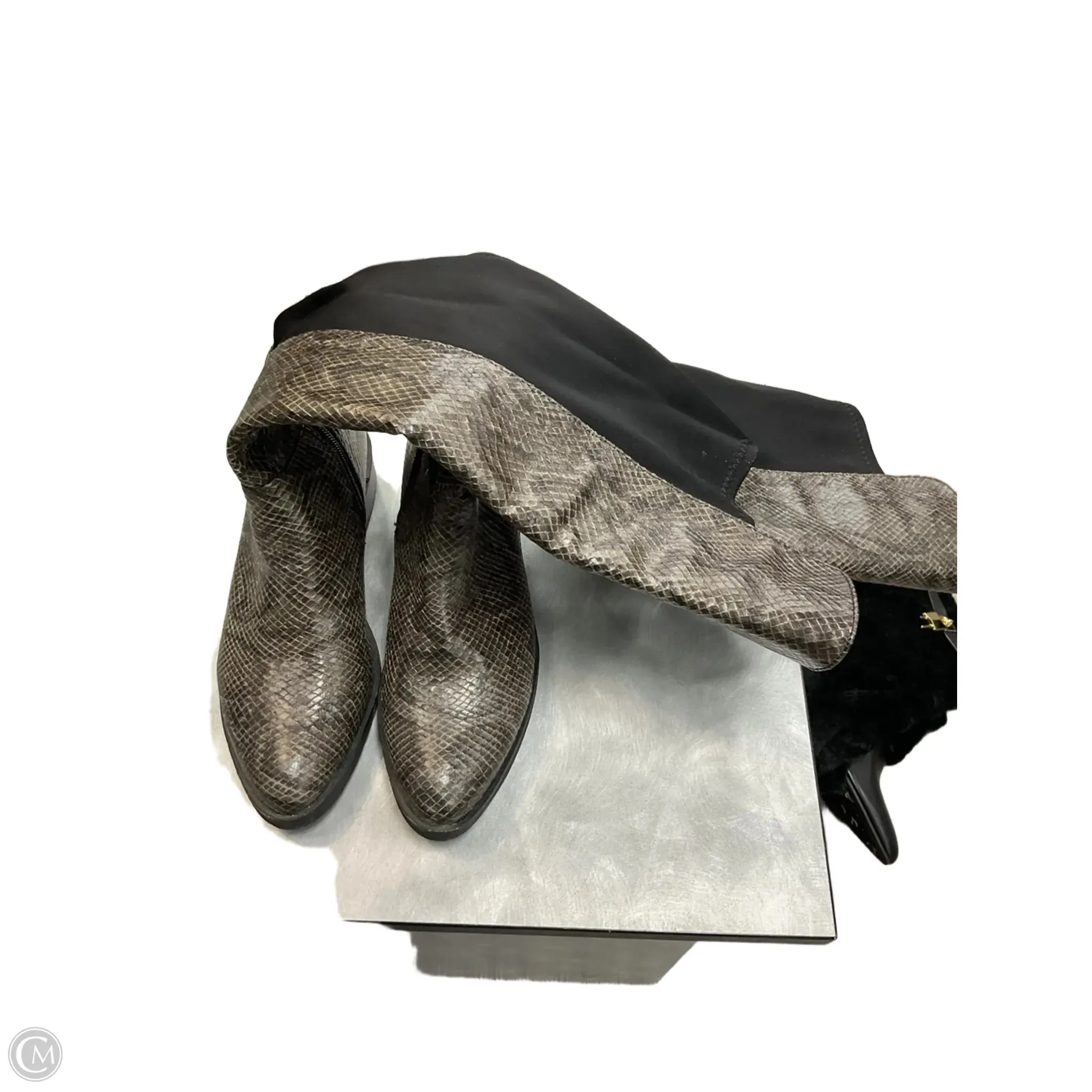 Boots Knee Heels By Corkys In Snakeskin Print, Size: 7