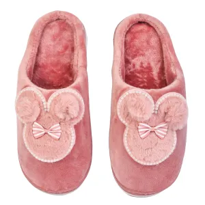 Brauch Women's Pink Pearl Mickey Winter Slippers