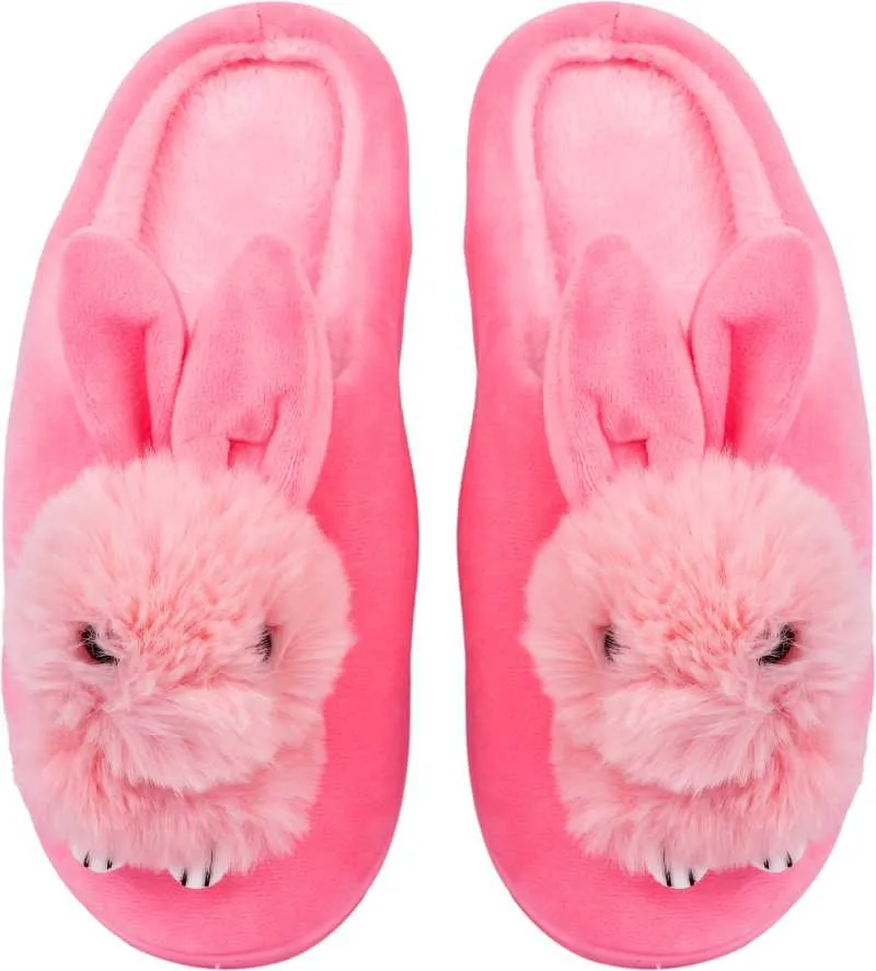 Brauch Women's Pink Rabbit Winter Slippers
