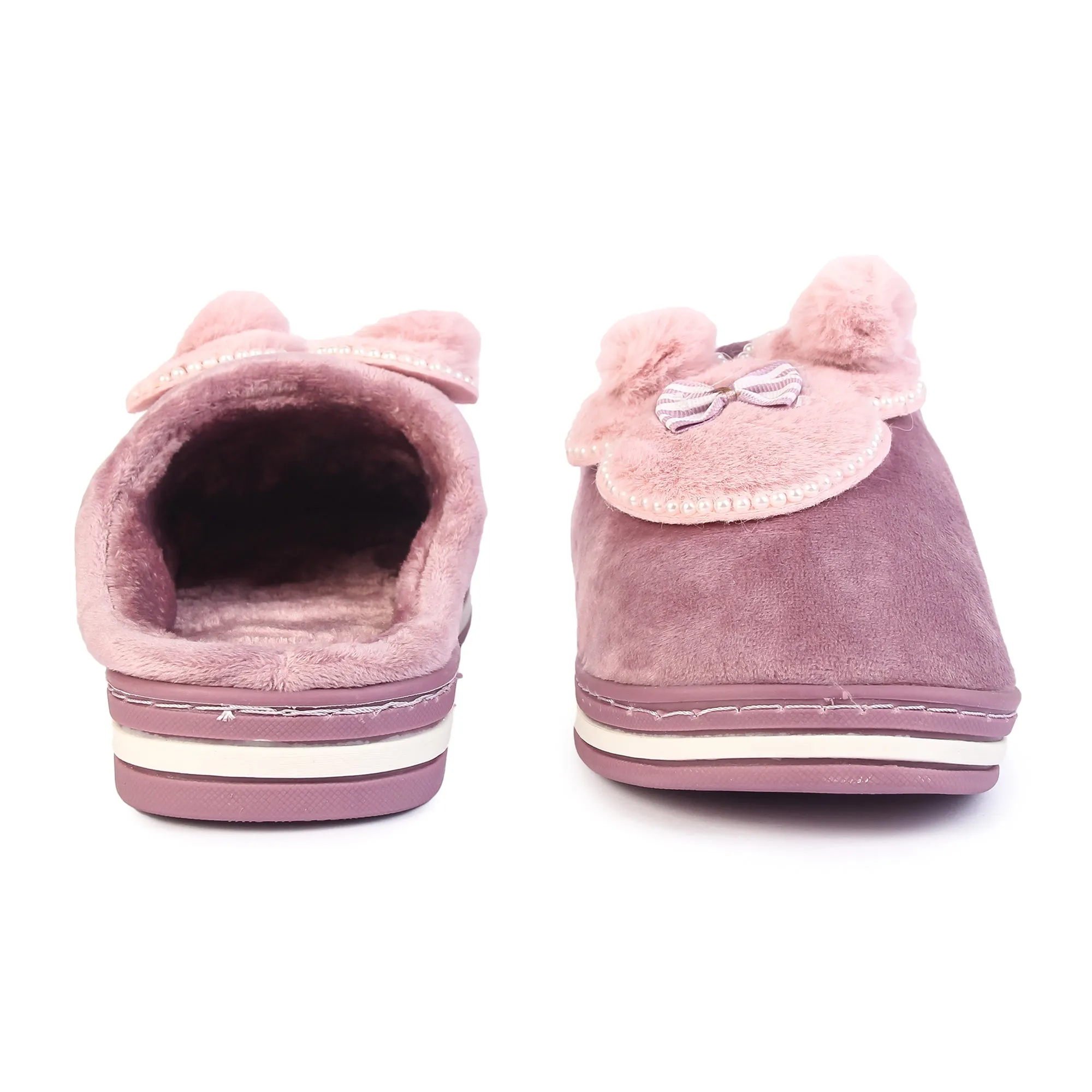 Brauch Women's Purple Pearl Mickey Winter Slippers