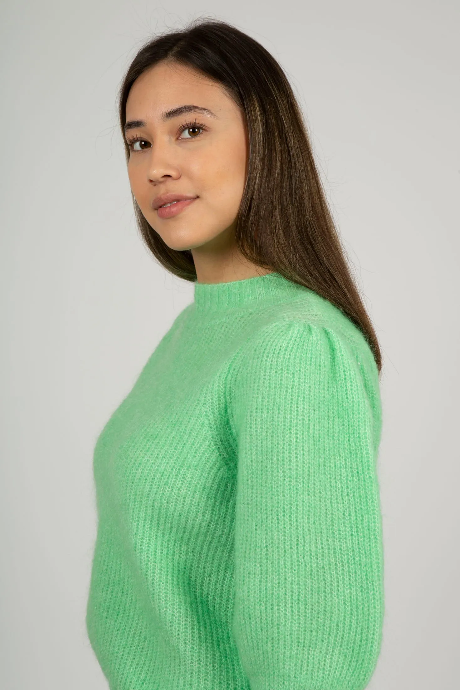 Brooky Knit Puff SS - Absinthe Green