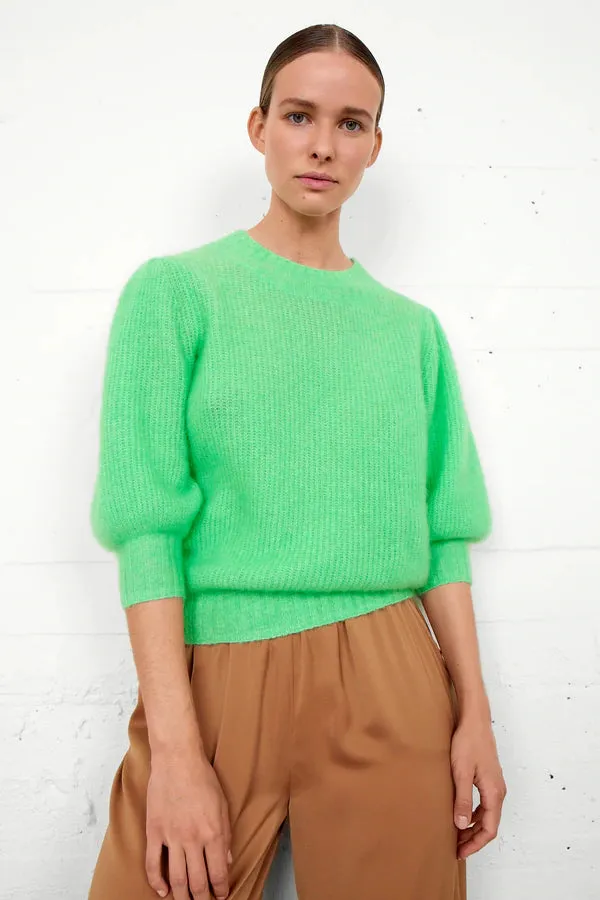 Brooky Knit Puff SS - Absinthe Green