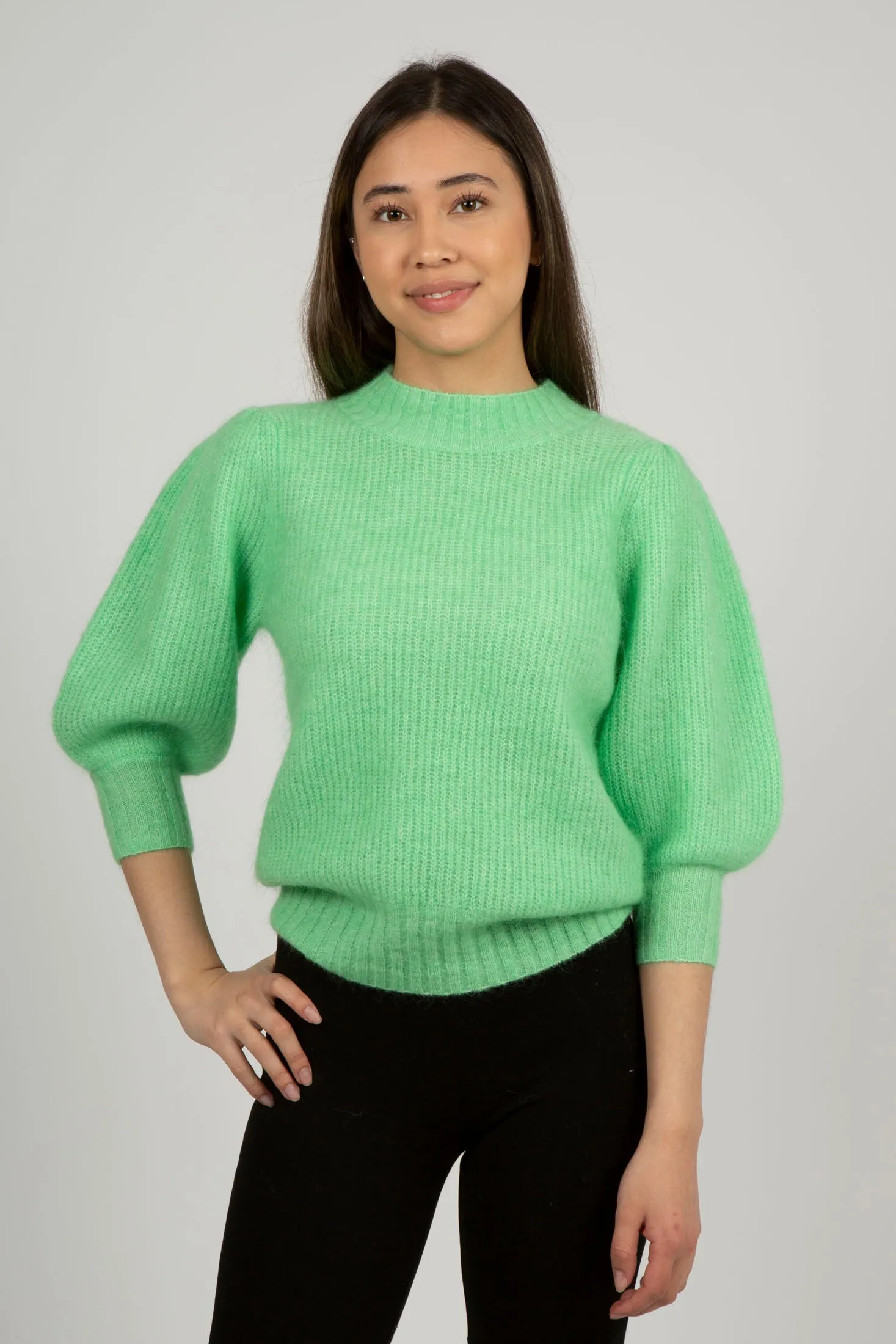 Brooky Knit Puff SS - Absinthe Green