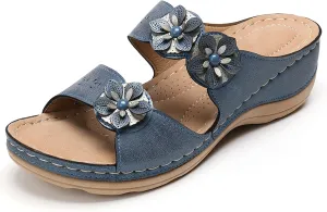 Cathalem Summer Sandals for Women Comfortable Walking Sandals with Arch Support Platform Wedge Slides Shoes
