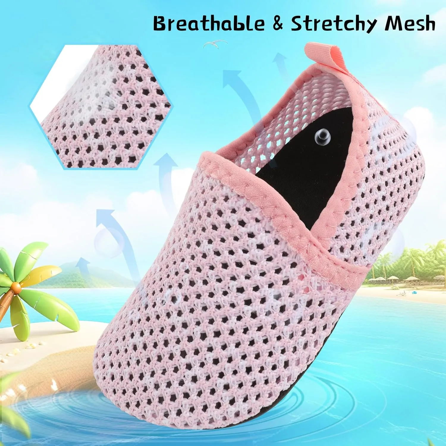 Centipede Demon Toddler Water Shoes for Girls Boys Kids Baby Beach Swim Aqua Socks Quick Dry Summer Sandals for Pool Outdoor Sports Barefoot Sock Shoe Rubber Soles Slippers