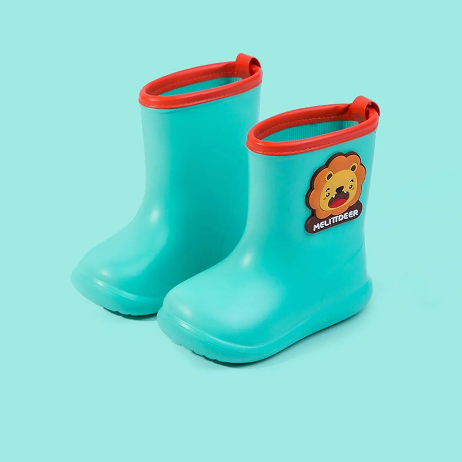 Children's Spring Cartoon Waterproof Rain Boots for Little Kids Toddler Baby Boys Girls Anti-Slip Ankle Jelly Rainshoes