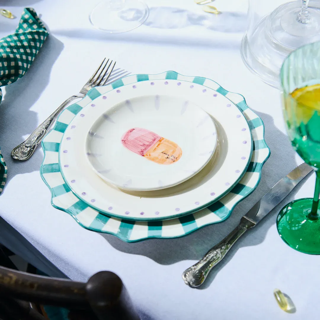 Chill Pill Dessert Plate (White)