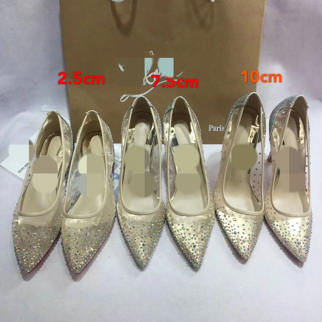 Christina  Transparente Damenschuhe mit Strassapplikation