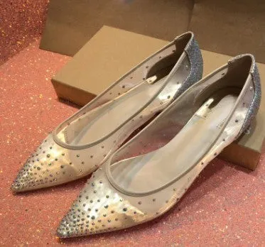 Christina  Transparente Damenschuhe mit Strassapplikation