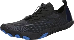 Couple Minimalist Barefoot Shoes, Unisex Water Shoes, Men Women Water Sports Shoes, Beach Sandals, for Gym Swim Snorkeling Surfing Running (Color : Black, Size : 9)