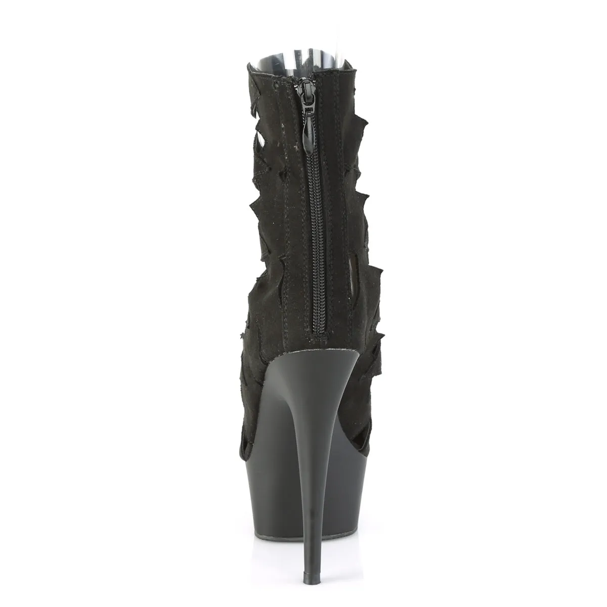 DELIGHT-1014 Pleaser Black Faux Suede Sexy Platform Shoes (Pole Dancing Heels)