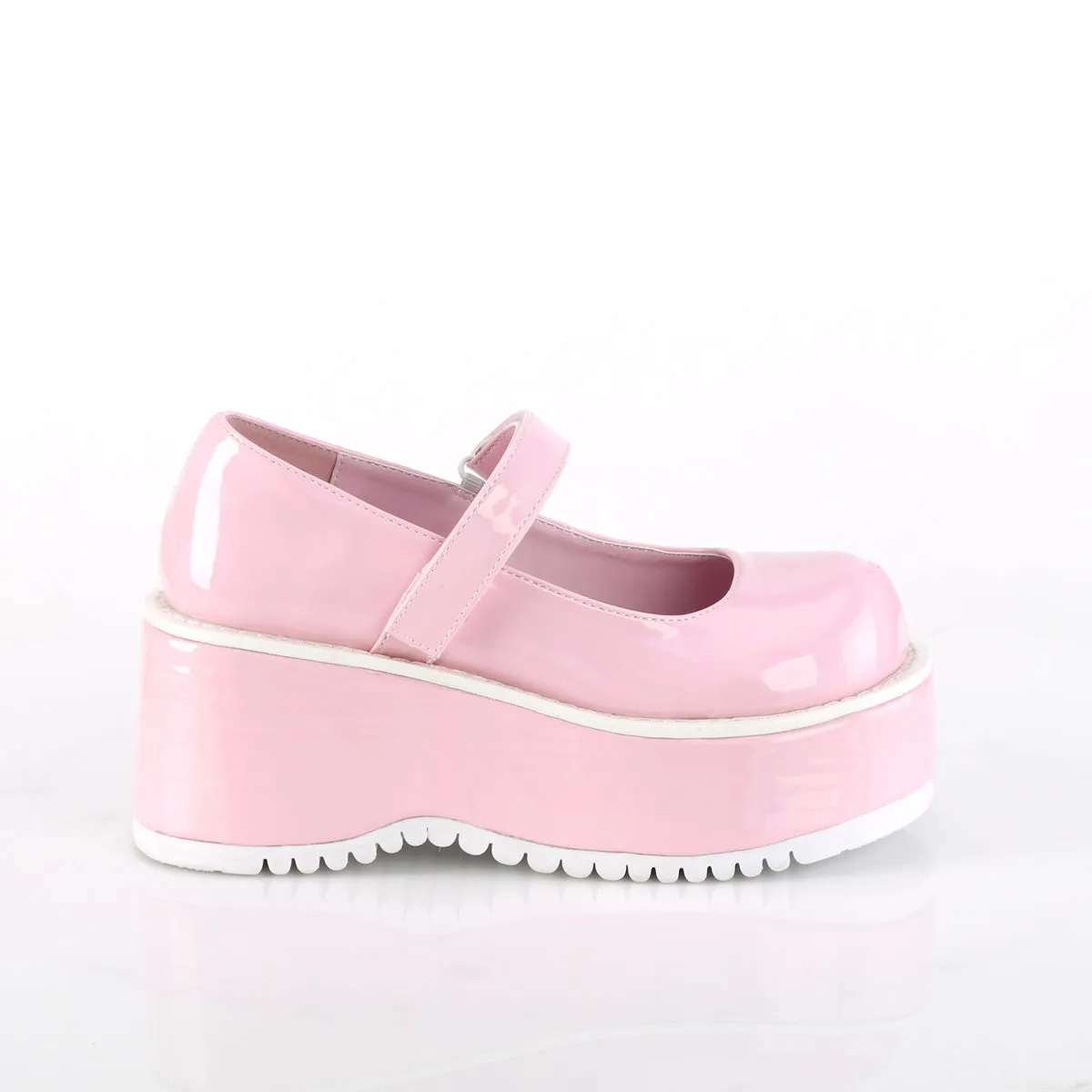 DOLLIE-01 DemoniaCult Baby Pink Patent Sexy Women's Heels & Platform Shoes (Alternative Footwear)