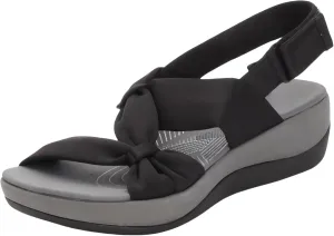 Dressy Sandals Women Comfortable Wedding Open Toe Orthopedic Sandals Soft Cushion Bow Decoration Wedge Sandal Summer Walking Shoes with Arch Support Ankle Strap Beach Sandal Breathable Lightweight