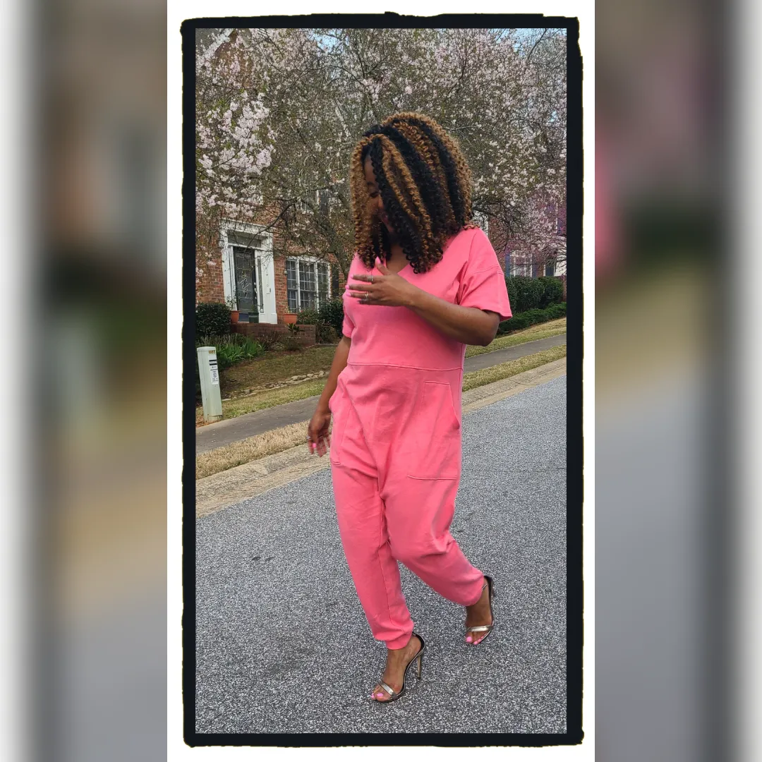 Dusty Rose Harem Jumpsuit
