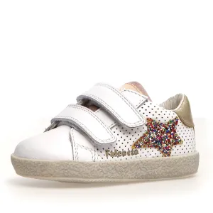 Falcotto Girl's Alnoite Fashion Sneakers - White/Platinum