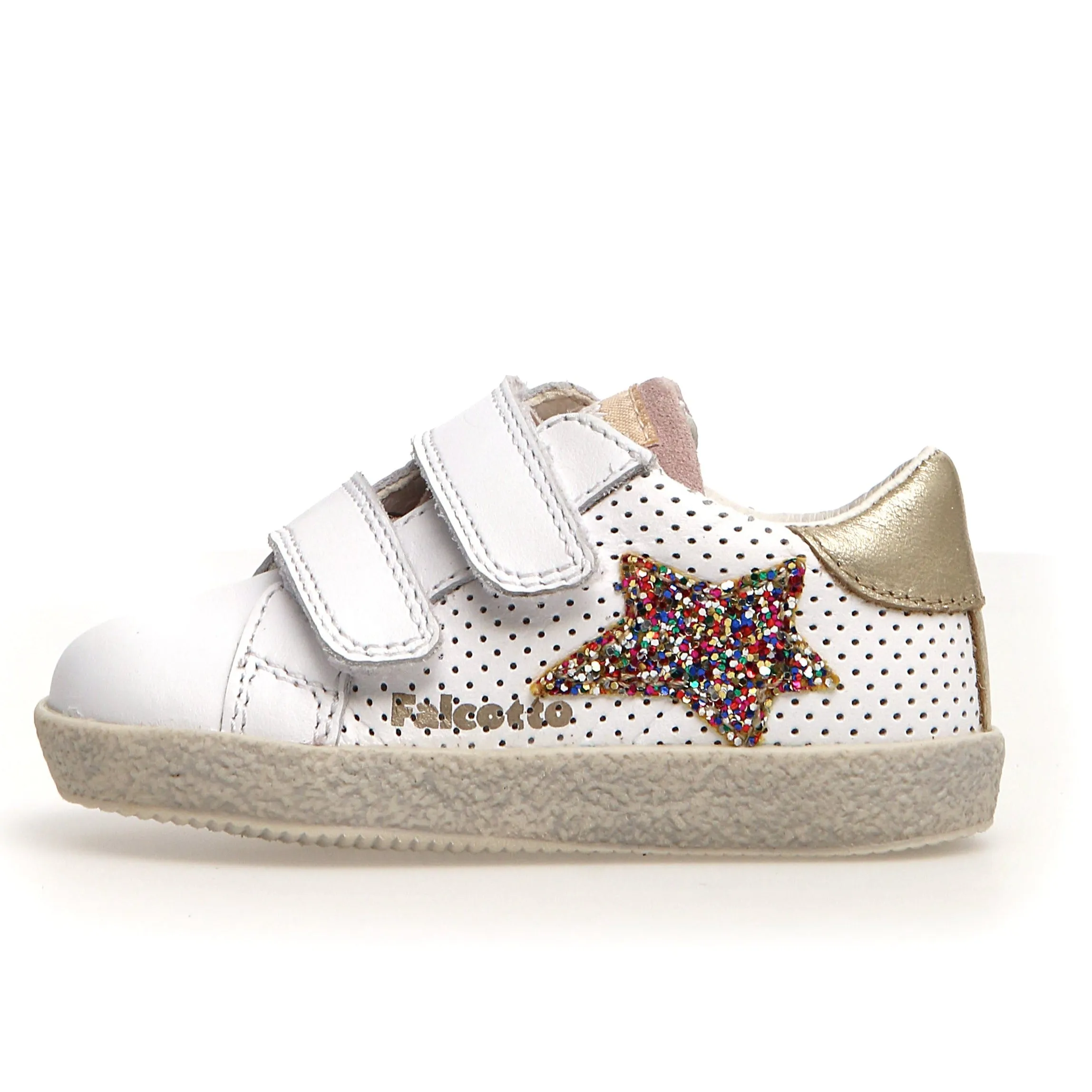 Falcotto Girl's Alnoite Fashion Sneakers - White/Platinum