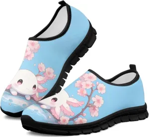 Fashion Walking Shoes for Woman Girls Comfortable Slip On Casual Shoe Light Soft Running Sneakers for Climbing Size 5.5-11.5 Black Sole