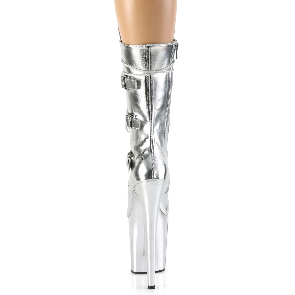FLAMINGO-1053 Pleaser Silver Sexy Platform Shoes (Pole Dancing Heels)