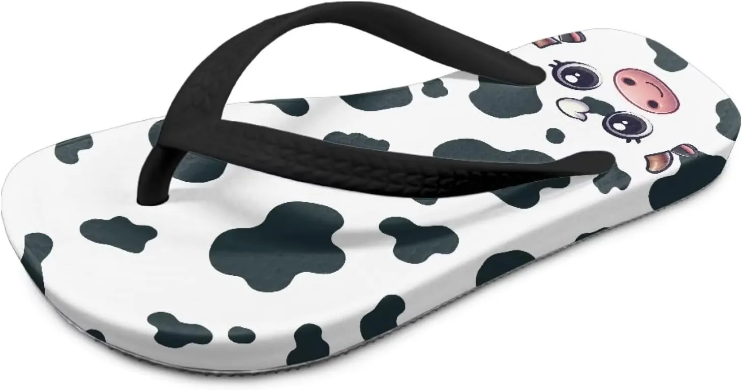 Girls Boys Cartoon Animal Print Flip Flops Sandals Kids Water Shoes Thong Beach Slides Quick Dry