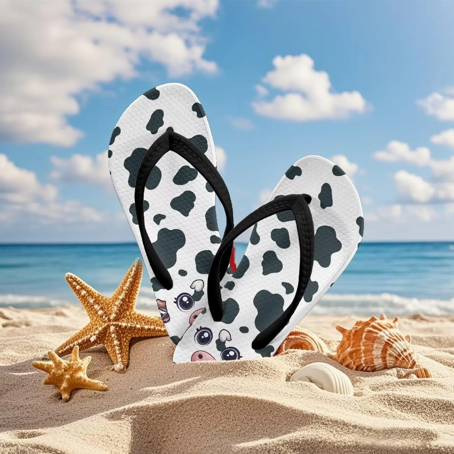 Girls Boys Cartoon Animal Print Flip Flops Sandals Kids Water Shoes Thong Beach Slides Quick Dry