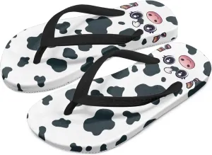 Girls Boys Cartoon Animal Print Flip Flops Sandals Kids Water Shoes Thong Beach Slides Quick Dry